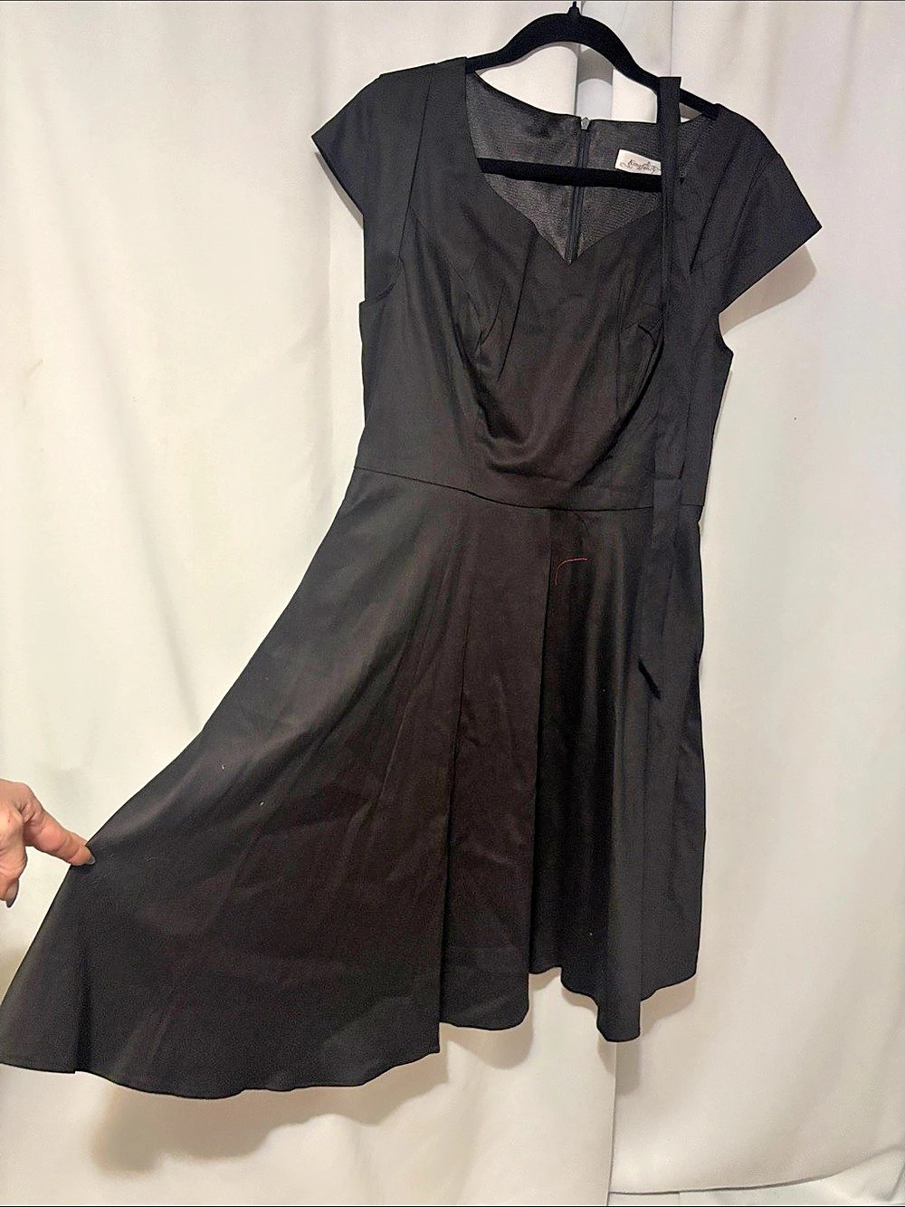 Kingfancy Vintage 1950s Swing Cocktail Dress Black Mini Dress Medium